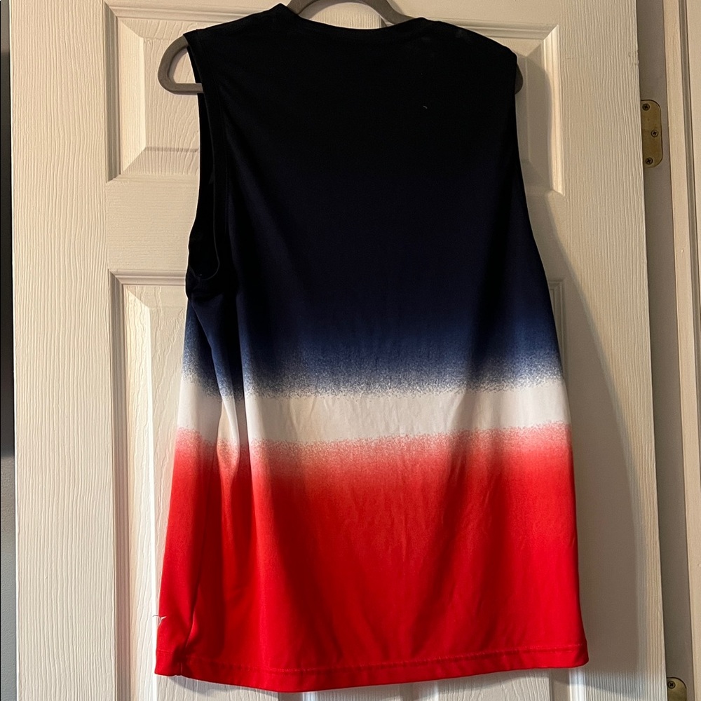 Old Navy Gradient Sleeveless Top - Navy, White, Red - Picture 3 of 4